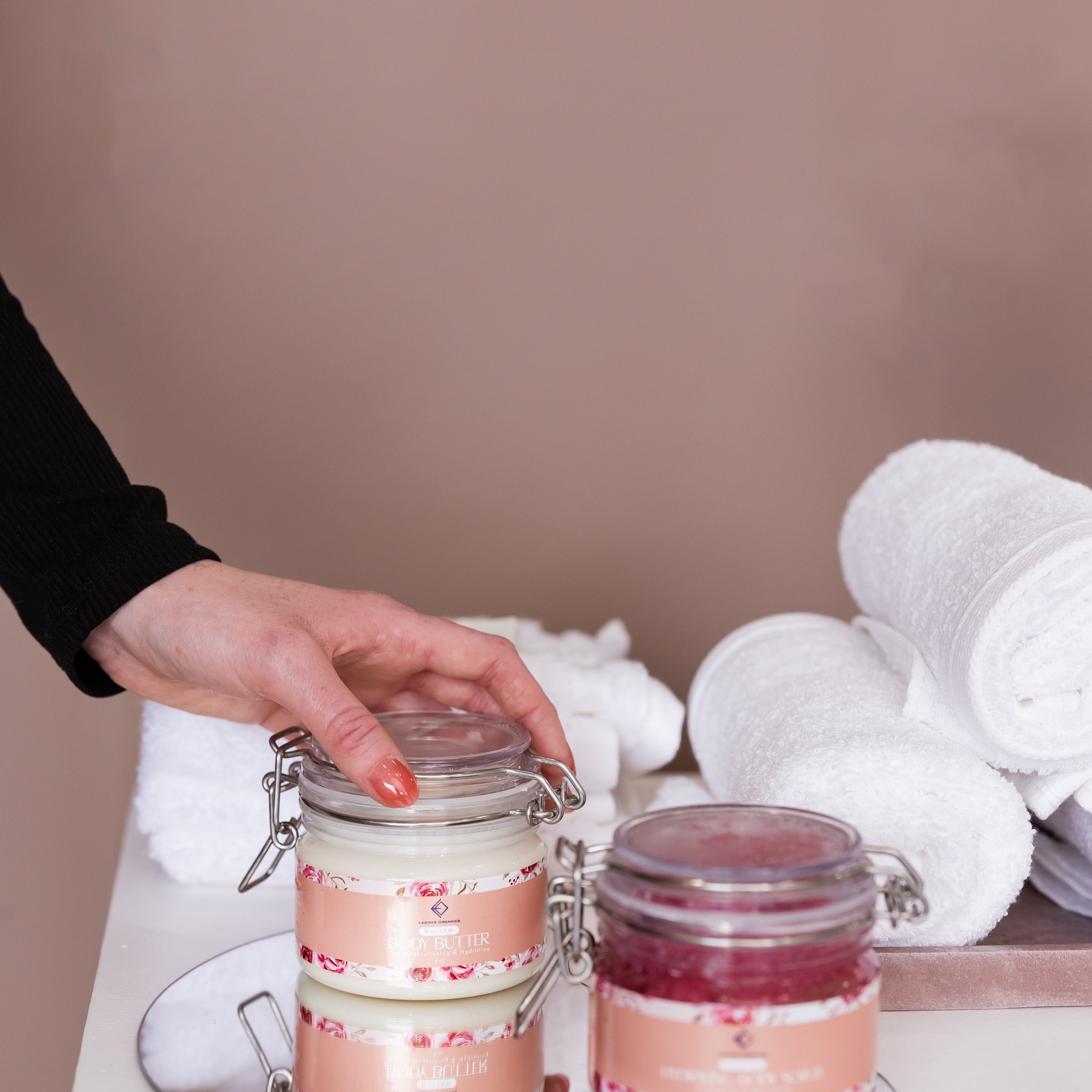 Nourishing Rose Body Scrub and Butter Duo for Dry, Sensitive Skin