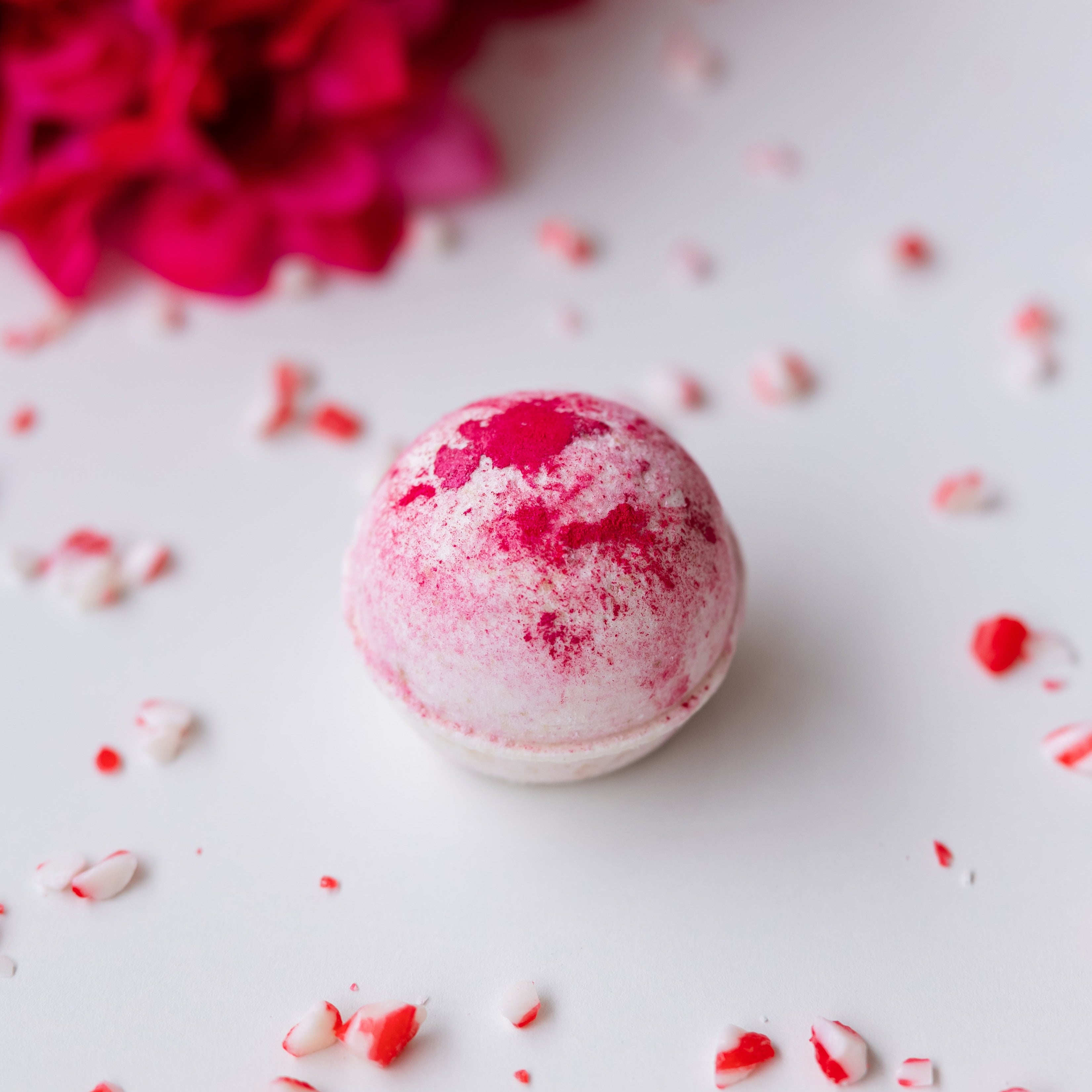 Refreshing Peppermint Cocoa Butter Bath Bomb with Oatmeal Calm